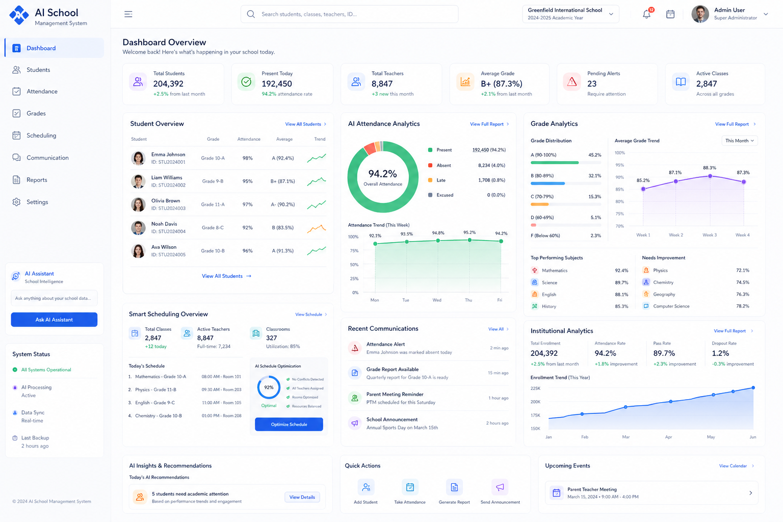 AI School Management System