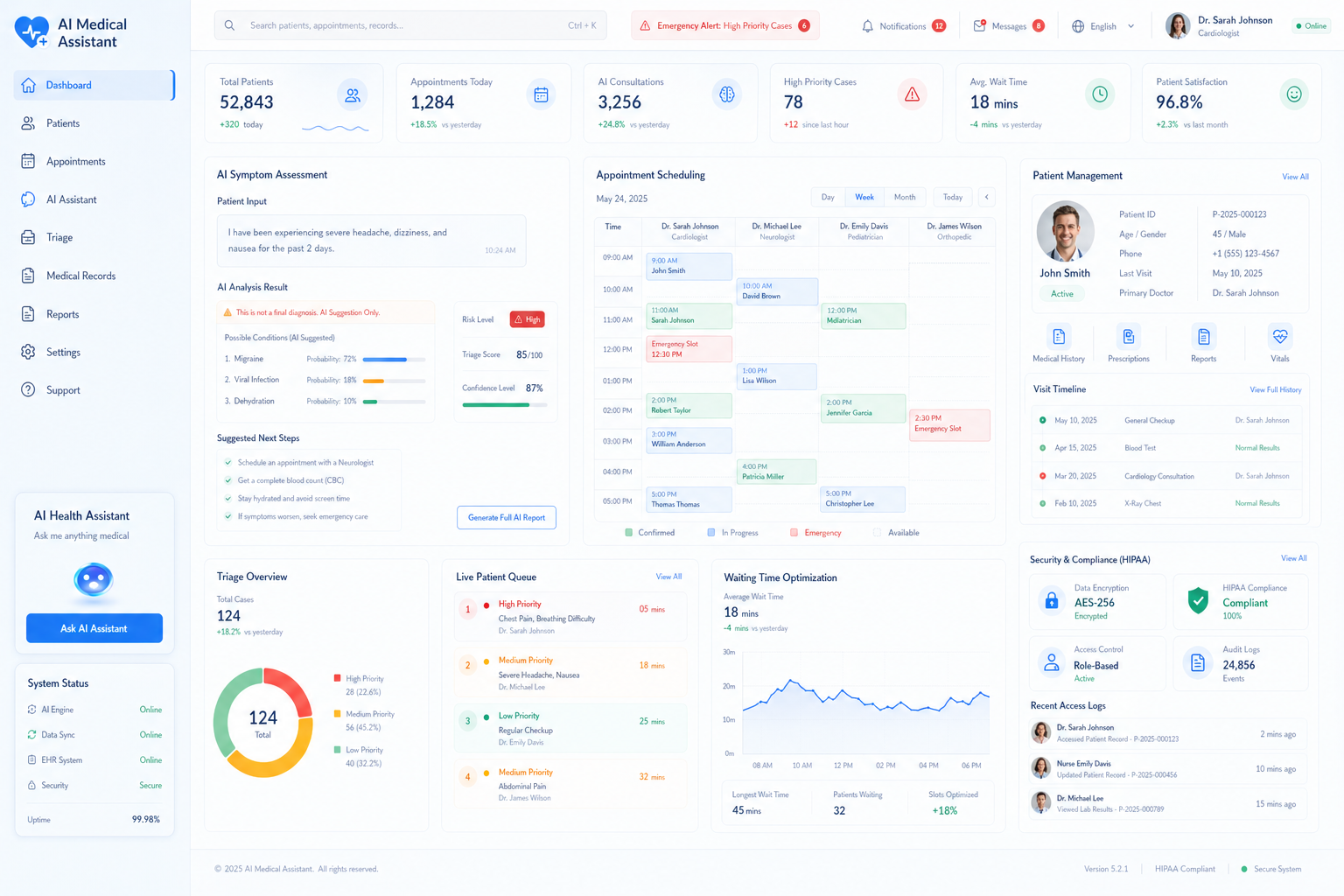 AI Healthcare Assistant System